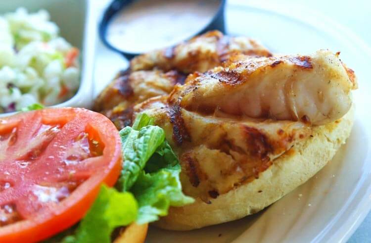 Dry Dock Waterfront Grill Grouper Sandwich